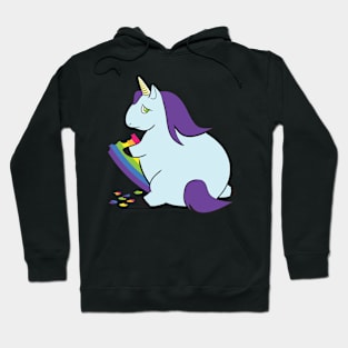 A Magical Mess Logo - Unicorn chomping on a rainbow Hoodie